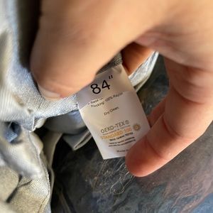 Curtains 84in length 2 panel grey blue color